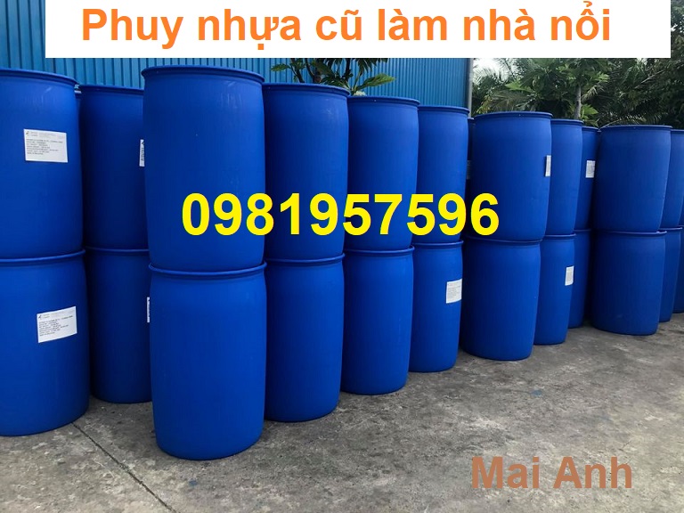 Thùng phuy nhựa nắp kín làm nhà nổi chống lũ, bè nổi cất trữ đồ đạc khi bị ngập